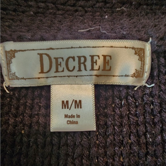 Decree black cardigan sweater size womens medium - Picture 3 of 3
